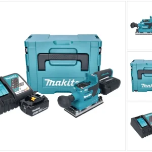 Makita DBO 382 RT1J akumulatorowa szlifierka oscylacyjna 18 V 93 x 185 mm bezszczotkowa + 1x akumulator 5,0 Ah + ładowarka...