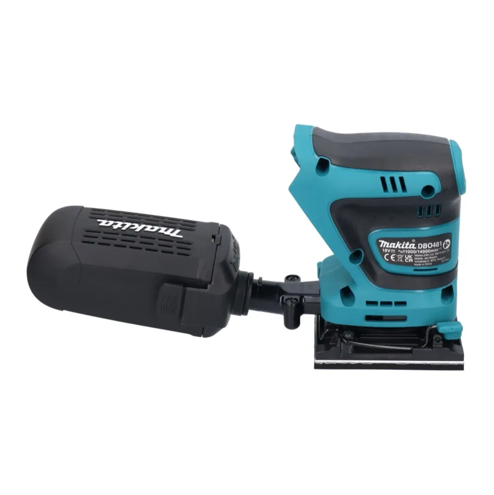 Makita DBO 481 ZJ akumulatorowa szlifierka oscylacyjna 18 V 112 x 102 mm + Makpac - bez akumulatora, bez ładowarki
