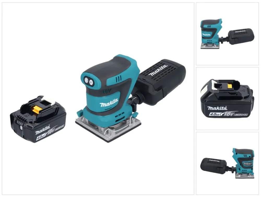 Makita DBO 484 M1 akumulatorowa szlifierka oscylacyjna 18 V 112 x 102 mm + 1x akumulator 4,0 Ah - bez ładowarki