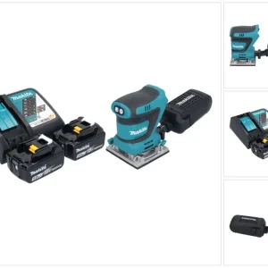 Makita DBO 484 RT akumulatorowa szlifierka oscylacyjna 18 V 112 x 102 mm + 2x akumulator 5,0 Ah + ładowarka