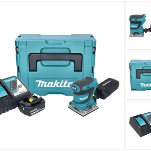 Makita DBO 484 RM1J akumulatorowa szlifierka oscylacyjna 18 V 112 x 102 mm + 1x akumulator 4,0 Ah + ładowarka + Makpac