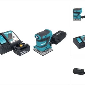 Makita DBO 484 RT1 akumulatorowa szlifierka oscylacyjna 18 V 112 x 102 mm + 1x akumulator 5,0 Ah + ładowarka