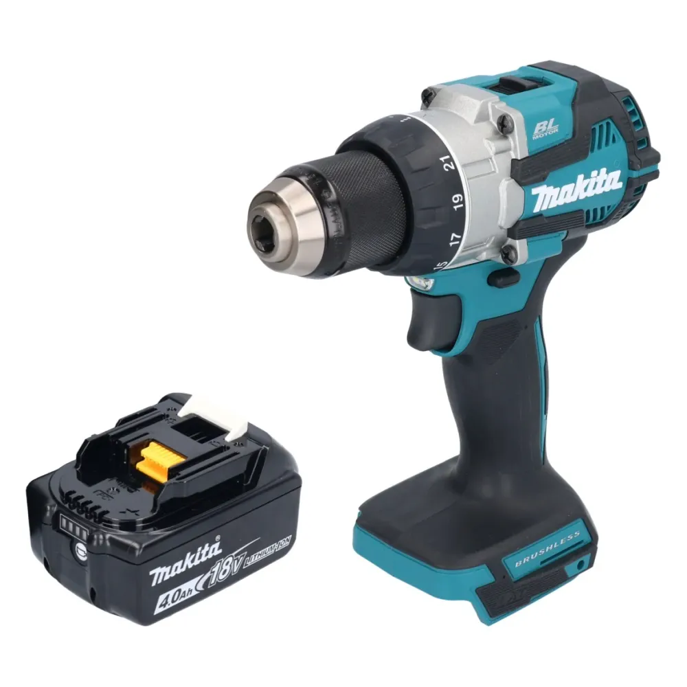Makita DDF 489 M1 akumulatorowa wiertarko-wkrętarka 18 V 73 Nm bezszczotkowa + 1x akumulator 4,0 Ah - bez ładowarki
