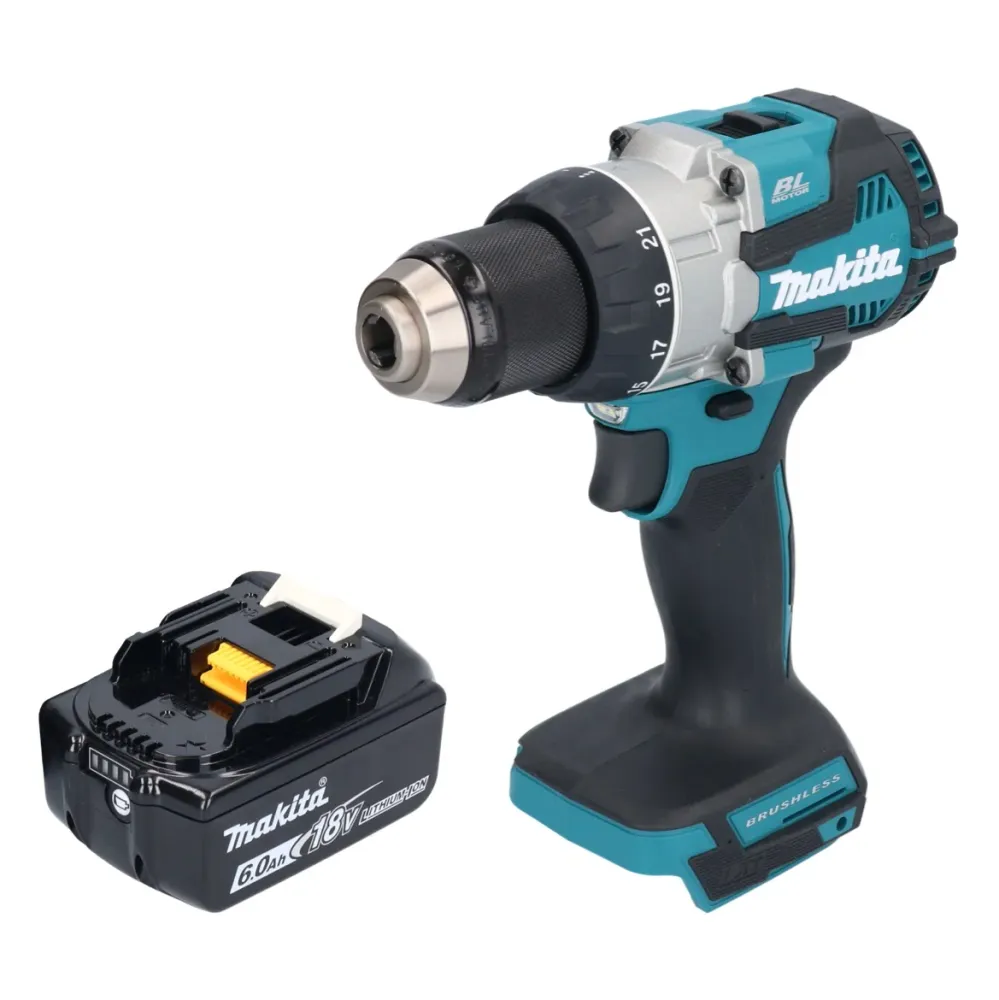 Makita DDF 489 G1 akumulatorowa wiertarko-wkrętarka 18 V 73 Nm bezszczotkowa + 1x akumulator 6,0 Ah - bez ładowarki
