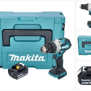 Makita DHP 489 M1J akumulatorowa wiertarko-wkrętarka udarowa 18 V 73 Nm bezszczotkowa + 1x akumulator 4,0 Ah + Makpac - be...