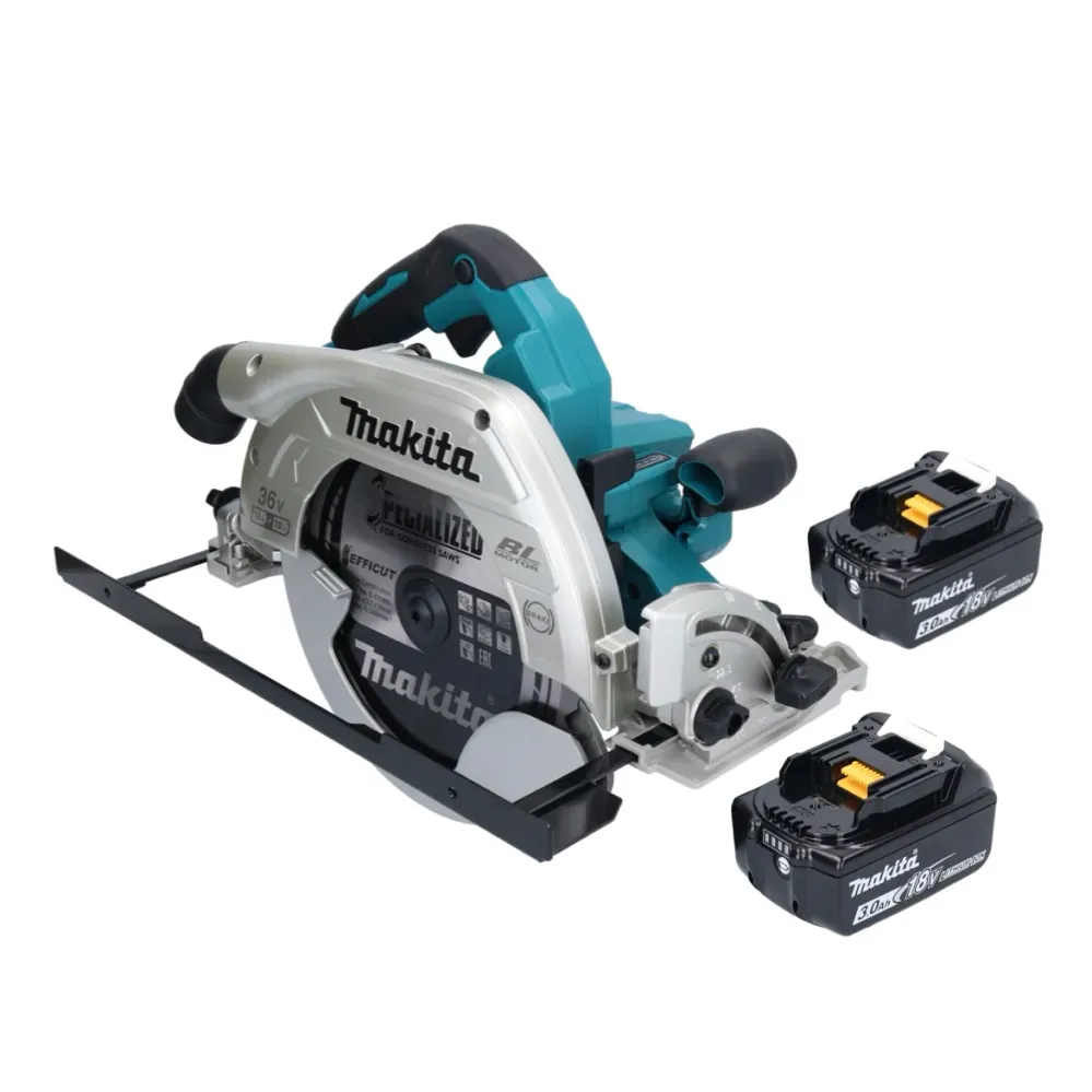 Makita DHS 900 F2U Akumulatorowa pilarka tarczowa 36 V ( 2x 18 V ) 235 mm bezszczotkowa + 2x akumulator 3,0 Ah + adapter B...