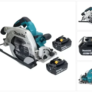 Makita DHS 900 G2U Akumulatorowa pilarka tarczowa 36 V ( 2x 18 V ) 235 mm bezszczotkowa + 2x akumulator 6,0 Ah + adapter B...