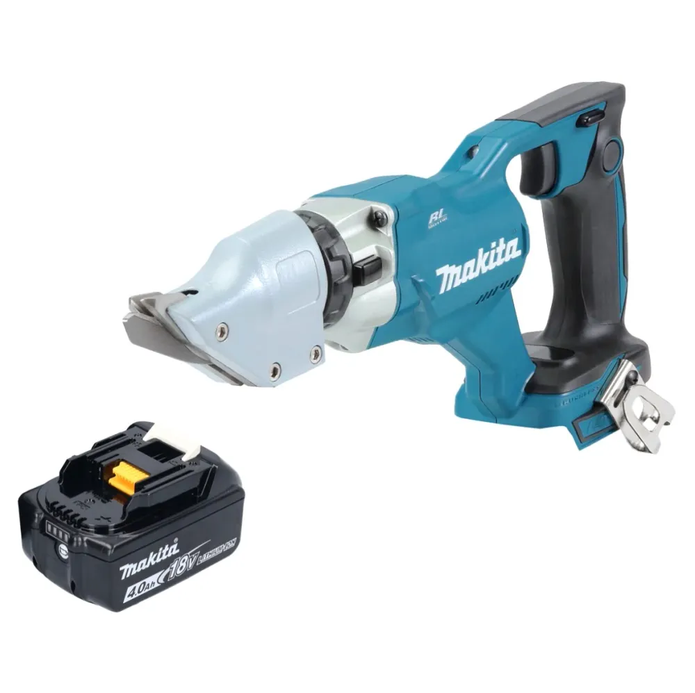 Makita DJS 200 M1 akumulatorowe nożyce do blachy 18 V 2,0 mm bezszczotkowe + 1x akumulator 4,0 Ah - bez ładowarki
