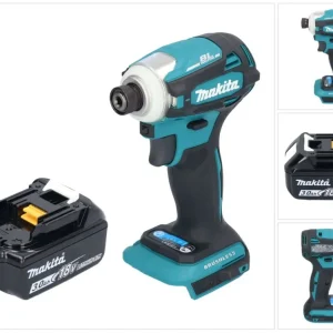 Makita DTD 172 F1 akumulatorowy klucz udarowy 18 V 180 Nm 1/4" bezszczotkowy + 1x akumulator 3,0 Ah - bez ładowarki