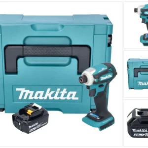 Makita DTD 172 M1J akumulatorowy klucz udarowy 18 V 180 Nm 1/4" bezszczotkowy + 1x akumulator 4,0 Ah + Makpac - bez ładowarki