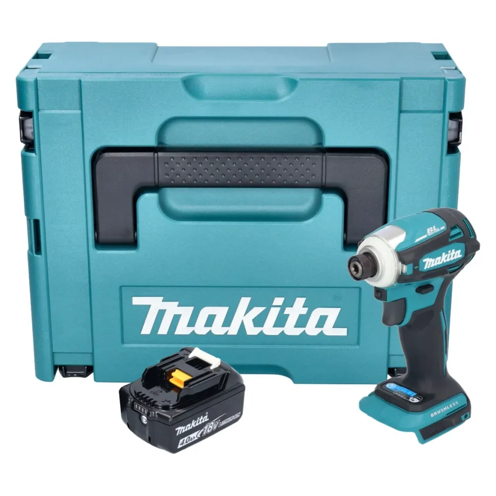 Makita DTD 172 M1J akumulatorowy klucz udarowy 18 V 180 Nm 1/4" bezszczotkowy + 1x akumulator 4,0 Ah + Makpac - bez ładowarki