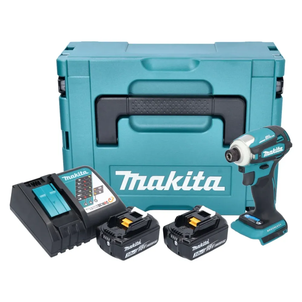 Makita DTD 172 RFJ akumulatorowy klucz udarowy 18 V 180 Nm 1/4" bezszczotkowy + 2x akumulator 3,0 Ah + ładowarka + Makpac