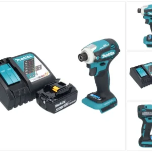 Makita DTD 172 RG1 akumulatorowy klucz udarowy 18 V 180 Nm 1/4" bezszczotkowy + 1x akumulator 6,0 Ah + ładowarka