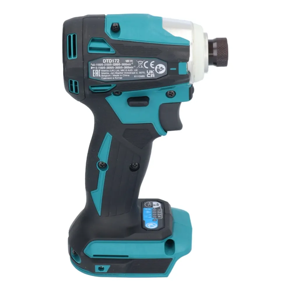 Makita DTD 172 RG1 akumulatorowy klucz udarowy 18 V 180 Nm 1/4" bezszczotkowy + 1x akumulator 6,0 Ah + ładowarka