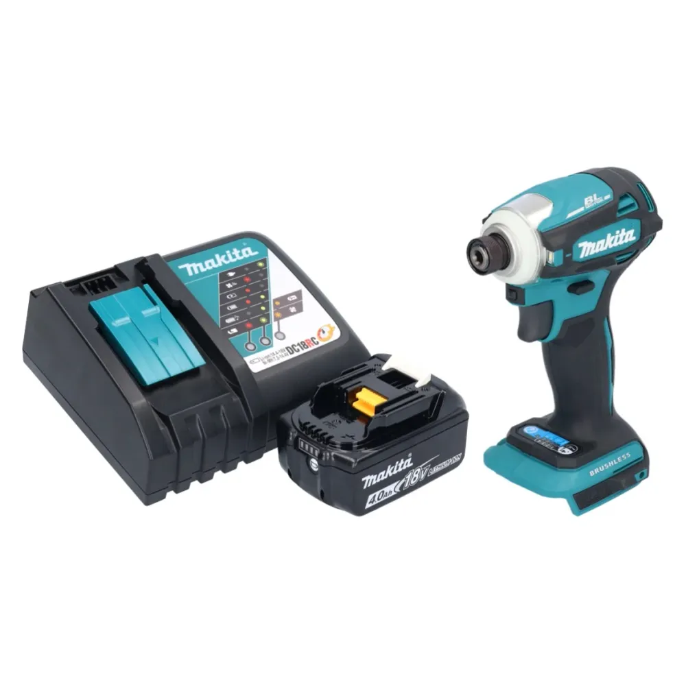 Makita DTD 172 RM1 akumulatorowy klucz udarowy 18 V 180 Nm 1/4" bezszczotkowy + 1x akumulator 4,0 Ah + ładowarka