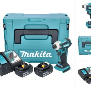 Makita DTD 172 RMJ akumulatorowy klucz udarowy 18 V 180 Nm 1/4" bezszczotkowy + 2x akumulator 4,0 Ah + ładowarka + Makpac