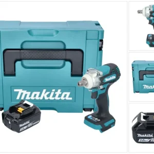 Makita DTW 301 F1J akumulatorowy klucz udarowy 18 V 330 Nm 1/2" bezszczotkowy + 1x akumulator 3,0 Ah + Makpac - bez ładowarki