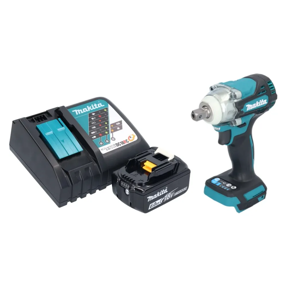 Makita DTW 301 RG1 akumulatorowy klucz udarowy 18 V 330 Nm 1/2" bezszczotkowy + 1x akumulator 6,0 Ah + ładowarka