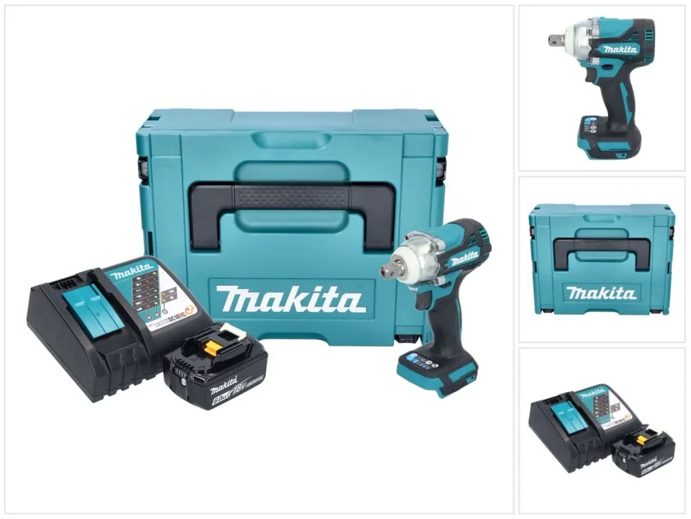Makita DTW 301 RG1J akumulatorowy klucz udarowy 18 V 330 Nm 1/2" bezszczotkowy + 1x akumulator 6,0 Ah + ładowarka + Makpac