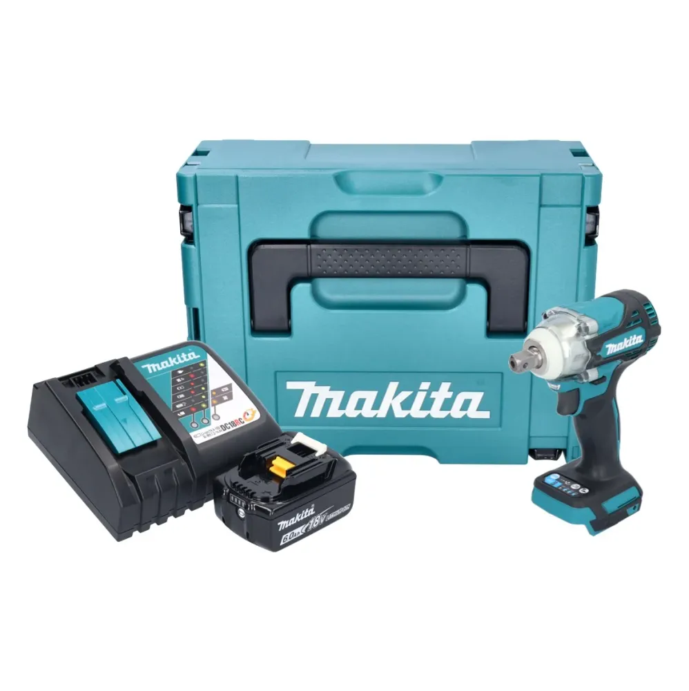 Makita DTW 301 RG1J akumulatorowy klucz udarowy 18 V 330 Nm 1/2" bezszczotkowy + 1x akumulator 6,0 Ah + ładowarka + Makpac
