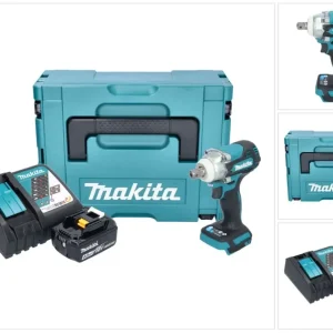 Makita DTW 301 RM1J akumulatorowy klucz udarowy 18 V 330 Nm 1/2" bezszczotkowy + 1x akumulator 4,0 Ah + ładowarka + Makpac