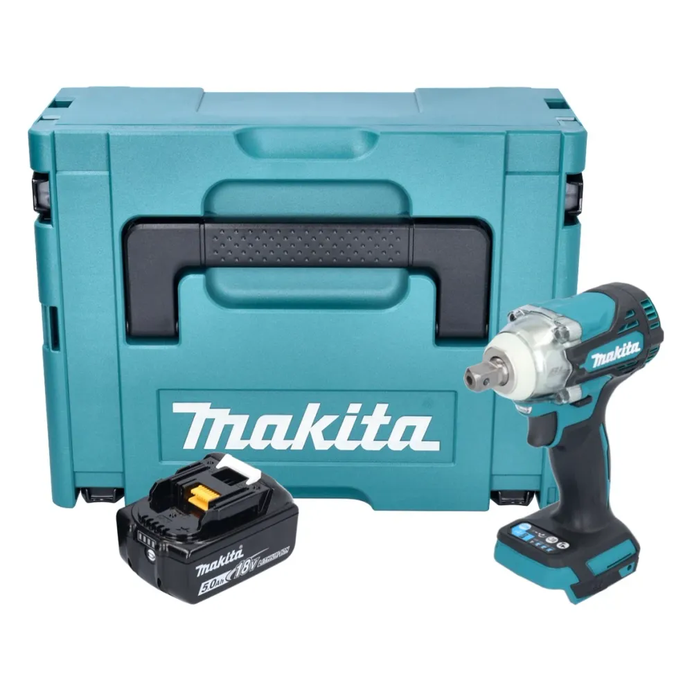 Makita DTW 301 T1J akumulatorowy klucz udarowy 18 V 330 Nm 1/2" bezszczotkowy + 1x akumulator 5,0 Ah + Makpac - bez ładowarki