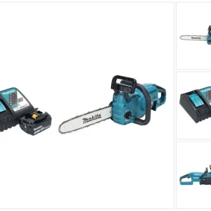 Makita DUC 357 RFX2 Akumulatorowa pilarka łńcuchowa 18 V 35 cm 7,7 m/s Bezszczotkowa + 1x akumulator 3,0 Ah + ładowarka