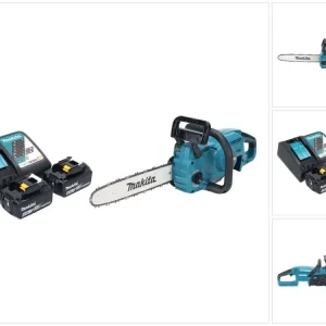 Makita DUC 357 RG2X2 Akumulatorowa pilarka łńcuchowa 18 V 35 cm 7,7 m/s Bezszczotkowa + 2x akumulator 6,0 Ah + ładowarka