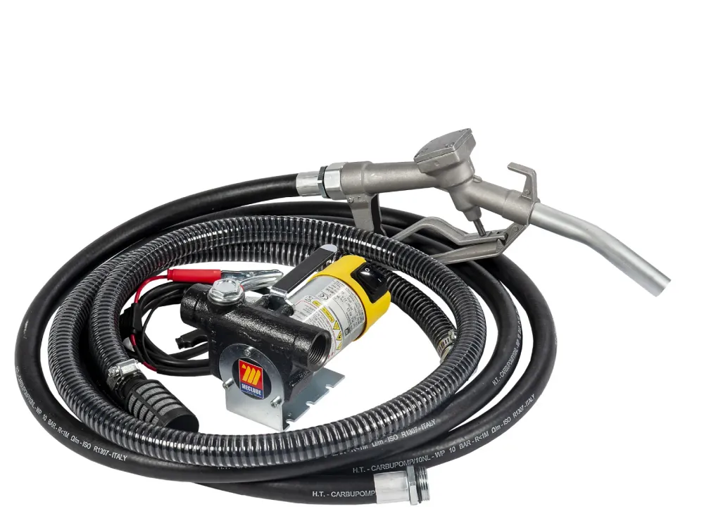 Meclube Pompa Elektryczna 12V Zestaw do Oleju Napędowego 45 l/min W zestawie węże