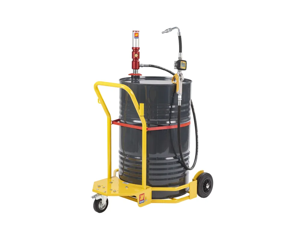 Meclube Pompa pneumatyczna do dystrybucji oleju na wózku 180-220L Aluminium Mobilna