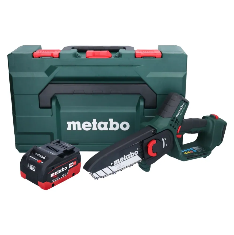 Akumulatorowa pilarka do gałęzi Metabo MS 18 LTX 15 18 V 15 cm 5 m/s + 1x akumulator 5,5 Ah + metaBOX - bez ładowarki