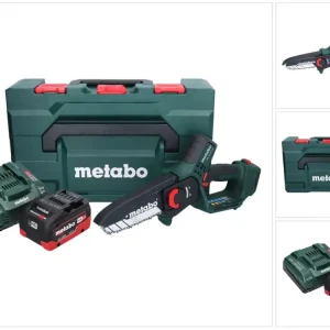 Akumulatorowa pilarka do gałęzi Metabo MS 18 LTX 15 18 V 15 cm 5 m/s + 1x akumulator 5,5 Ah + ładowarka + metaBOX