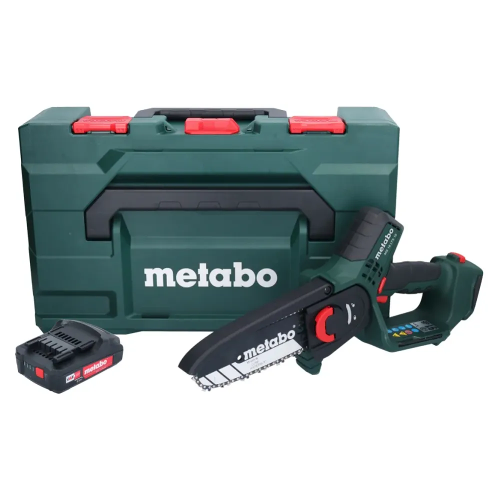 Akumulatorowa pilarka do przycinania Metabo MS 18 LTX 15 18 V 15 cm 5 m/s + 1x akumulator 2,0 Ah + metaBOX - bez ładowarki
