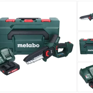 Akumulatorowa pilarka do przycinania Metabo MS 18 LTX 15 18 V 15 cm 5 m/s + 1x akumulator 2,0 Ah + ładowarka + metaBOX