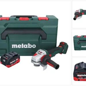 Akumulatorowa szlifierka kątowa Metabo WVB 18 LTX BL 15-125 Quick 18 V 125 mm bezszczotkowa + 1x akumulator 5,5 Ah + metaB...