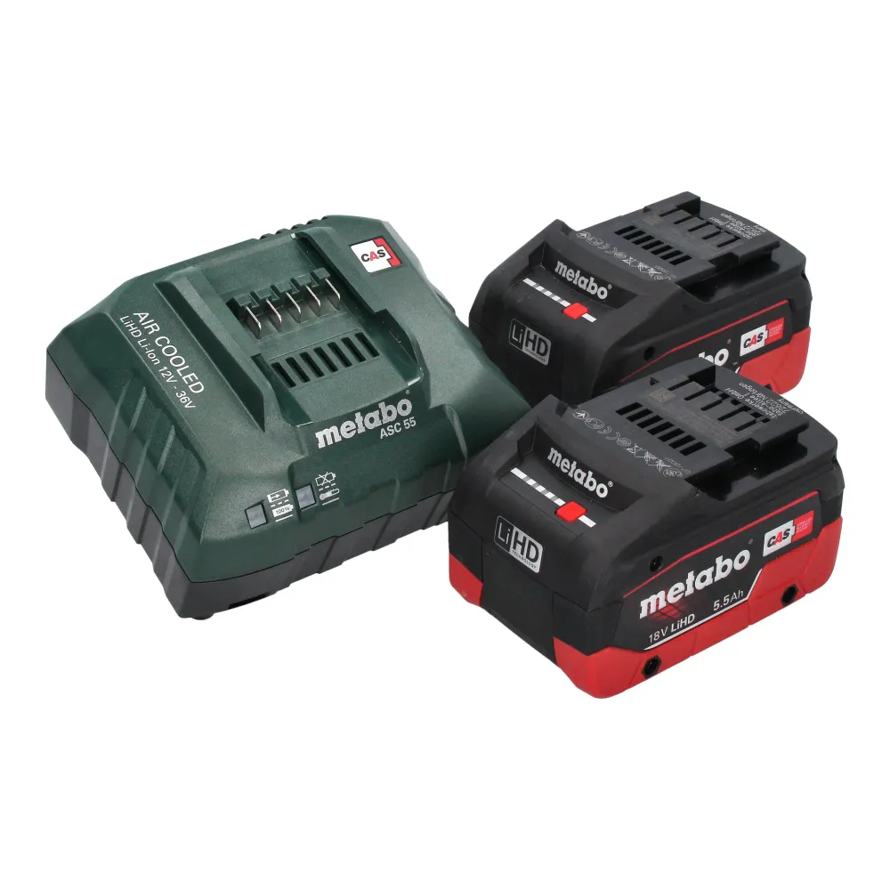 Metabo BS 18 LT BL Q akumulatorowa wiertarko-wkrętarka 18 V 75 Nm bezszczotkowa + 2x akumulator LiHD 5,5 Ah + ładowarka