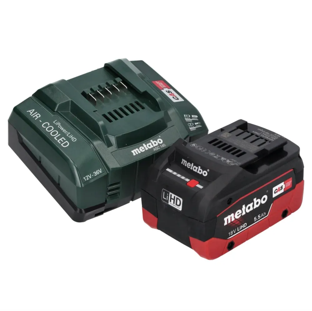 Akumulatorowy klucz udarowy Metabo SSW 18 LT 300 BL 18 V 300 Nm bezszczotkowy + 1x akumulator 5,5 Ah + ładowarka + metaBOX
