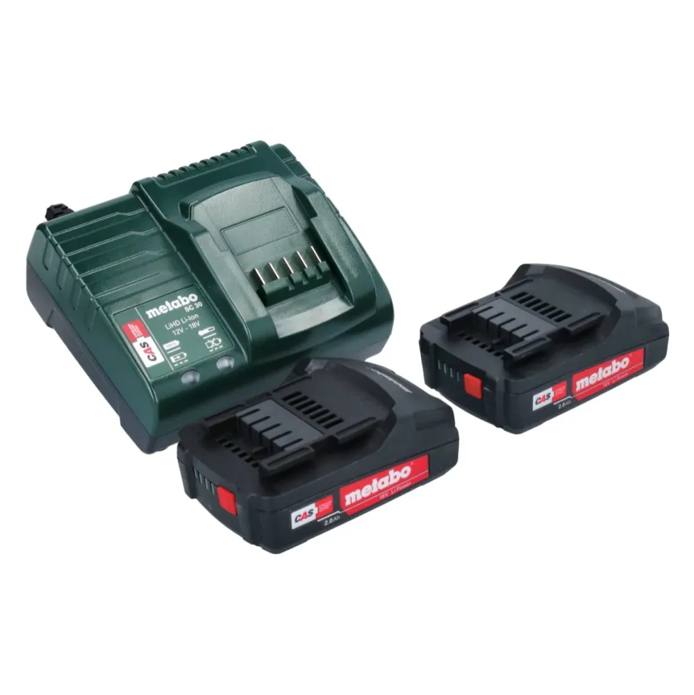 Kompresor akumulatorowy Metabo AK 18 Multi 18 V 11 bar + 2x akumulator 2,0 Ah + ładowarka