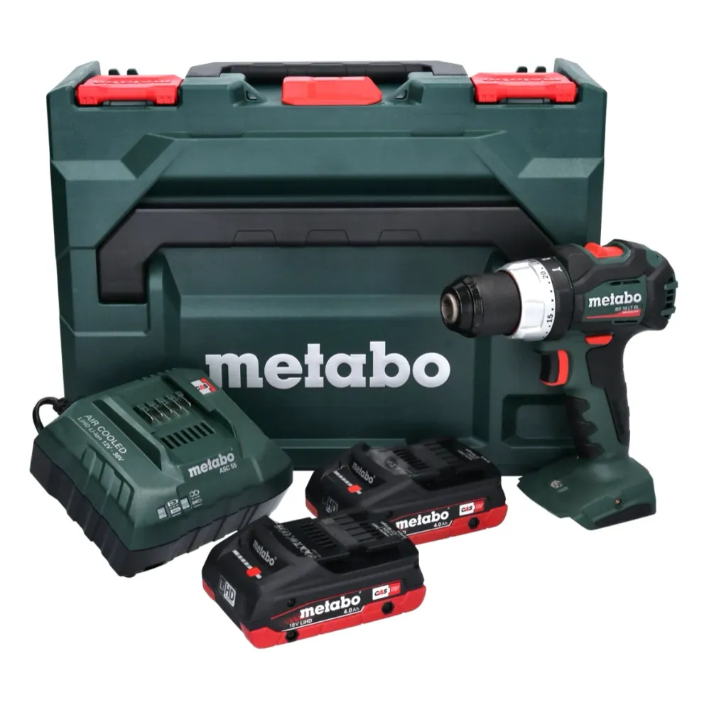 Metabo BS 18 LT BL akumulatorowa wiertarko-wkrętarka 18 V 75 Nm bezszczotkowa ( 602325800 ) + 2x akumulator 4,0 Ah + ładow...