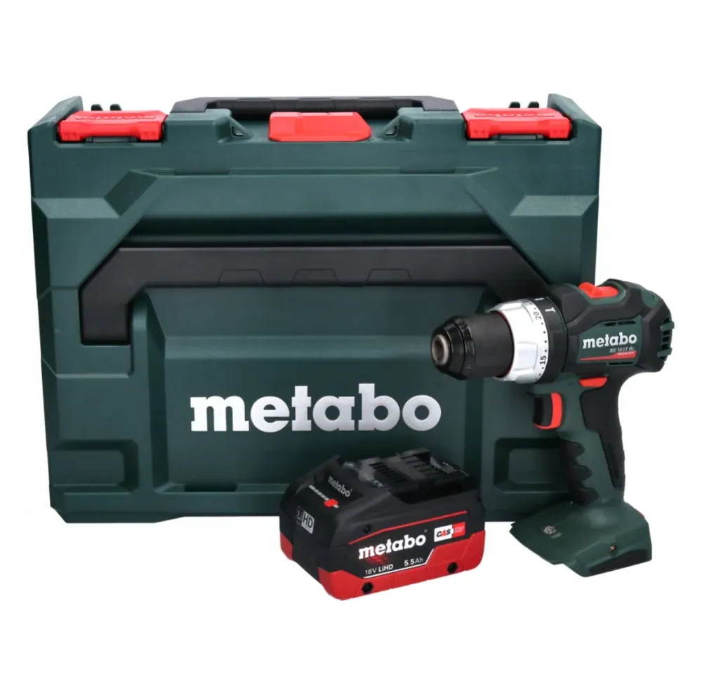 Metabo BS 18 LT BL akumulatorowa wiertarko-wkrętarka 18 V 75 Nm bezszczotkowa + 1x akumulator 5,5 Ah + metaBOX - bez ładow...