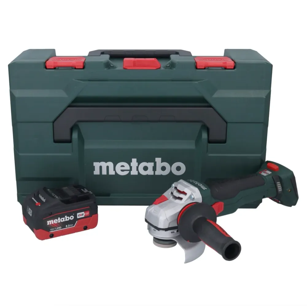 Metabo WB 18 LTX BL 15-125 Quick akumulatorowa szlifierka kątowa 18 V 125 mm bezszczotkowa + 1x akumulator 8,0 Ah + metaBO...