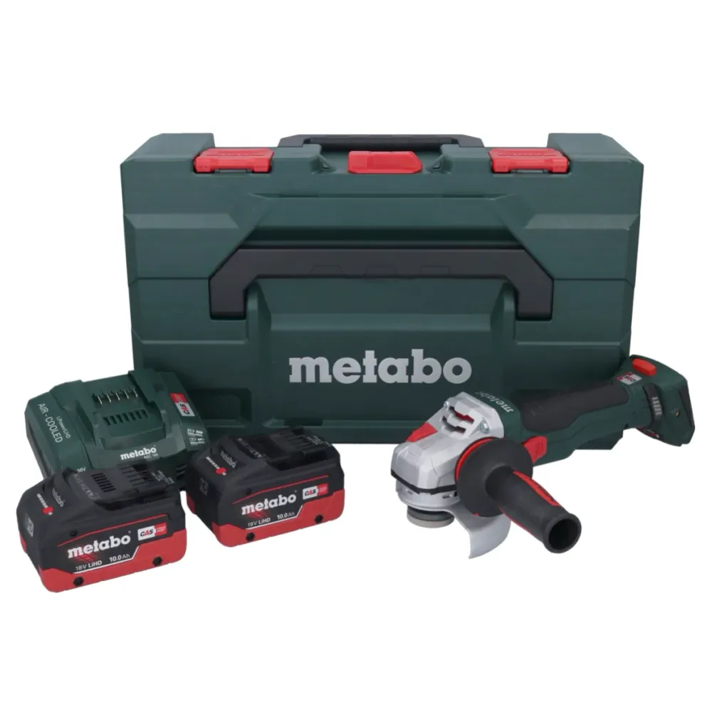 Metabo WB 18 LTX BL 15-125 Quick akumulatorowa szlifierka kątowa 18 V 125 mm bezszczotkowa + 2x akumulator 10,0 Ah + ładow...