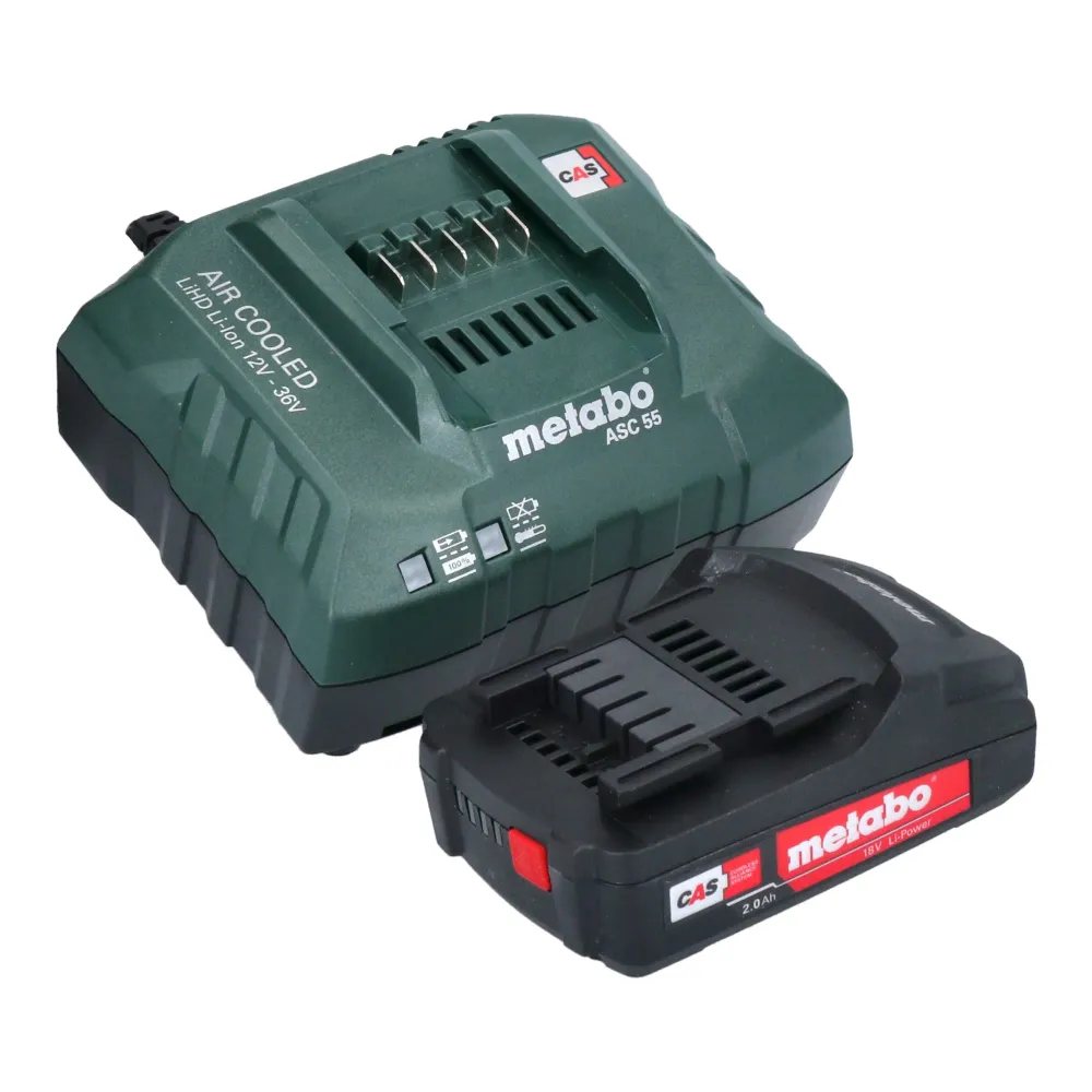 Metabo BS 18 LTX BL I Akumulatorowa wiertarko-wkrętarka 18 V 130 Nm bezszczotkowa + 1x akumulator 2,0 Ah + ładowarka