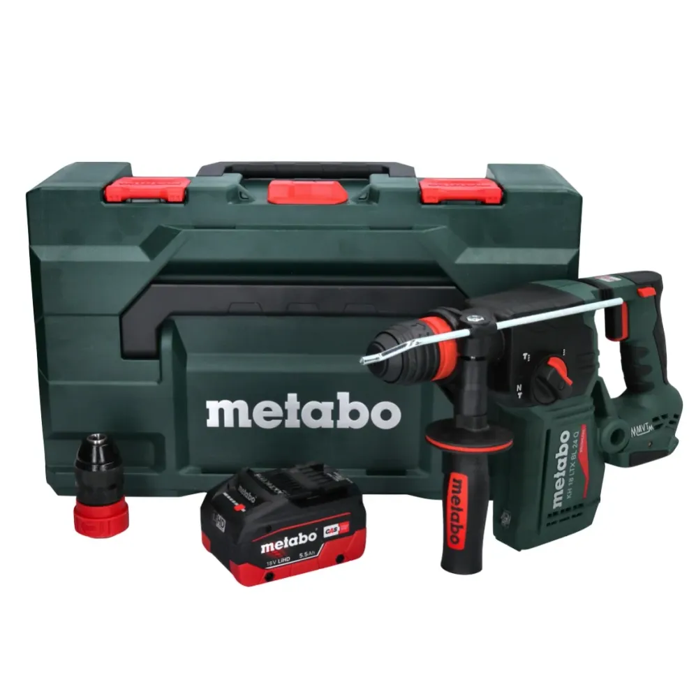 Metabo KH 18 LTX BL 24 Q akumulatorowy kombi-młot 18 V 2,2 J + 1x akumulator 5,5 Ah + metaBOX - bez ładowarki