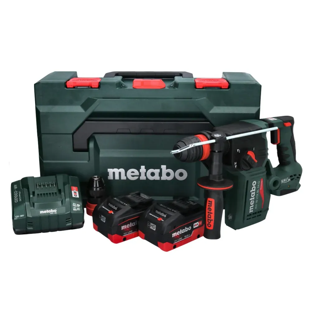 Metabo KH 18 LTX BL 24 Q akumulatorowy młot udarowo-obrotowy 18 V 2,2 J + 2x akumulator 10,0 Ah + ładowarka + metaBOX