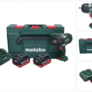 Metabo SSW 18 LTX 1450 BL akumulatorowy klucz udarowy 18 V 1450 Nm ( 602401660 ) bezszczotkowy + 2x akumulator 5,5 Ah + ła...