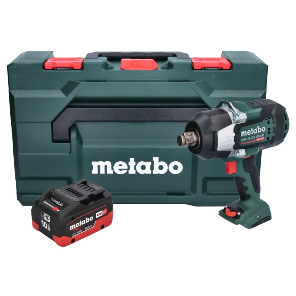 Metabo SSW 18 LTX 1750 BL akumulatorowy klucz udarowy 18 V 1750 Nm 3/4" bezszczotkowy + 1x akumulator 10,0 Ah + metaBOX -...