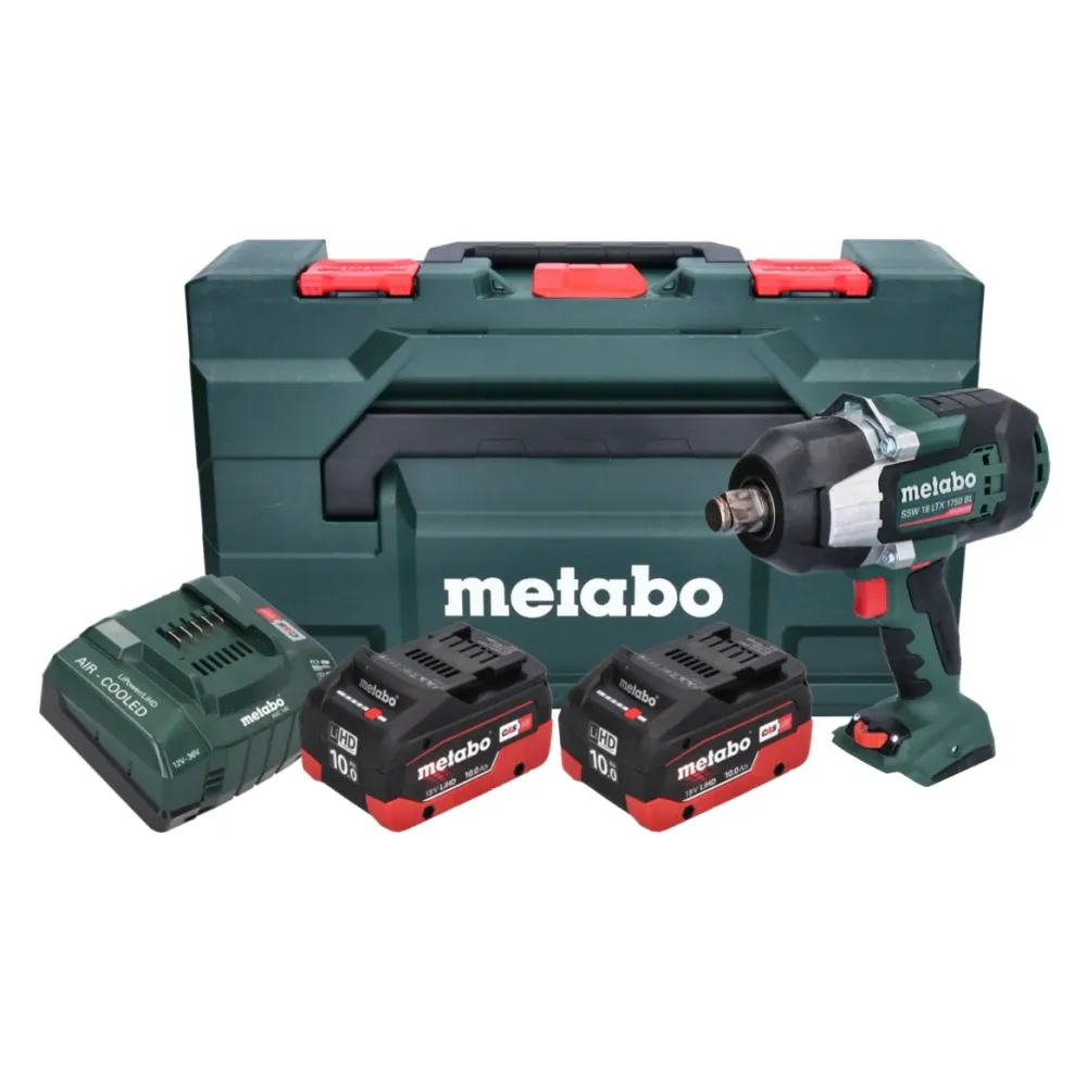 Metabo SSW 18 LTX 1750 BL akumulatorowy klucz udarowy 18 V 1750 Nm 3/4" bezszczotkowy + 2x akumulator 10,0 Ah + ładowarka...