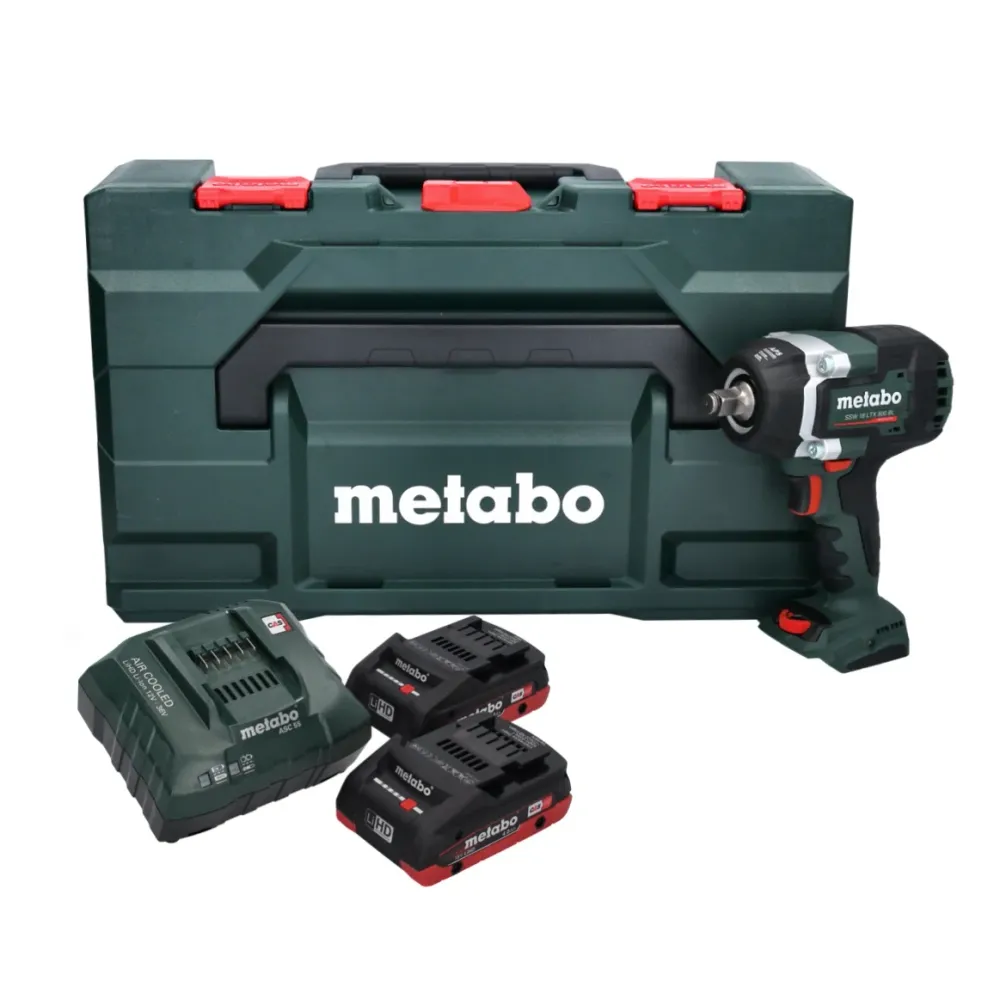 Metabo SSW 18 LTX 800 BL akumulatorowy klucz udarowy 18 V 800 Nm 1/2" bezszczotkowy + 2x akumulator 4,0 Ah + ładowarka + m...