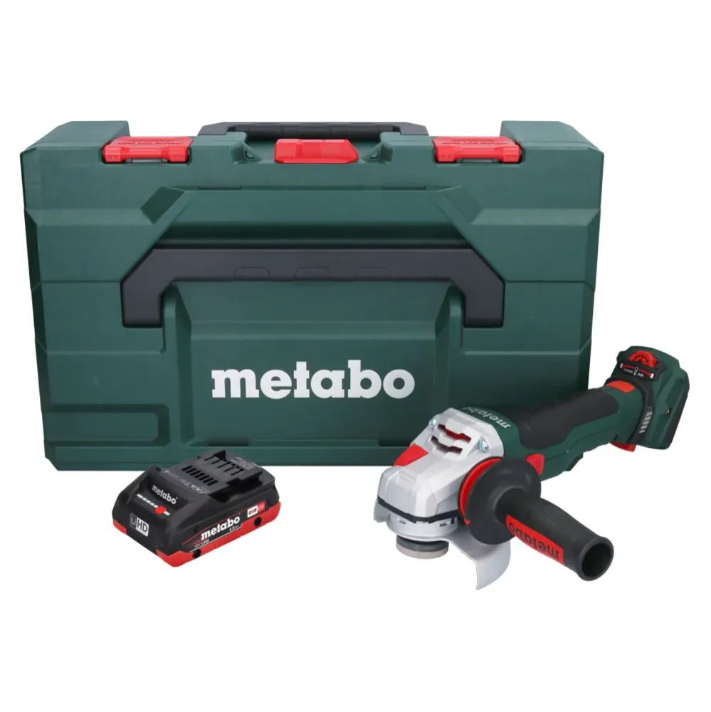 Metabo WVB 18 LTX BL 15-125 Szybka akumulatorowa szlifierka kątowa 18 V 125 mm bezszczotkowa + 1x akumulator 4,0 Ah + meta...